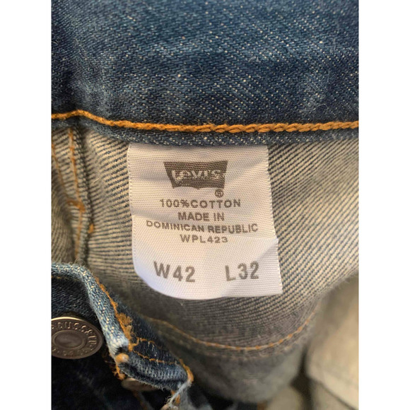 Men's 501xx dark blue Jeans - button fly - Like New - W42 L32 - Picture 8 of 8